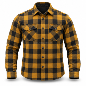 Motorbike Flannel Shirt With Kevlar Lining Designed With Comfortable Fabric Durable Construction & Flexible Fit For <b>Road</b> Riding - Product Image 5