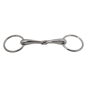 Mors de cheval en acier inoxydable, mors à anneau en D Mullen pour l'équitation, l'entraînement et l'équipement de bridonnerie, contrôle durable - Product Image 1