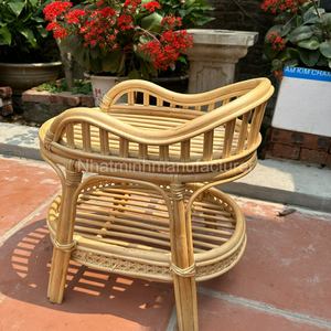 Cambiador de mimbre natural - Juguete de muñecas para niños. Juguete de simulación para niñas. - Product Image 3
