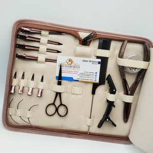 Extensiones de cabello con microanillos, color marrón oro rosa, alicates para extensiones de cabello, tijeras de corte, herramienta para enhebrar, clips y agujas - Product Image 4