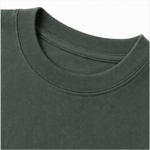 T-shirt Homme Surdimensionné à Manches Courtes en Coton Biologique Vert Graphite Structuré MTS-OVR-0050 - Product Image 6