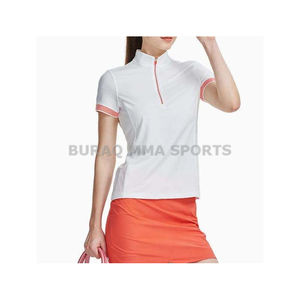 Polo pour femme à manches courtes, séchage rapide, col tricoté, coupe classique - Product Image 2