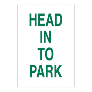 Panneau de signalisation triangulaire Brady Head in to Park 18x12 pouces pour parking intérieur et extérieur - Product Image 3