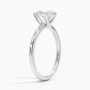Anillo BOJ 0154 con Corte Pera, Plata 925, Engaste de Puntas, Anillo Solitario con Diamante de 2ct, Color D, VVS1, Moissanita GRA, Precio Bajo - Product Image 2
