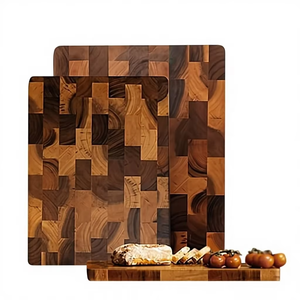 Planche à découper en bois massif à grain plein, épaisse et durable, anti-fissures, pour usage professionnel en cuisine - Product Image 1