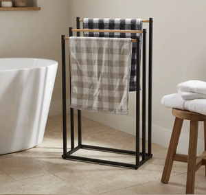 Toallero de Baño Independiente de Bambú y Acero Inoxidable OEM/ODM Vietnam para Uso Doméstico y Hotelero - Product Image 4