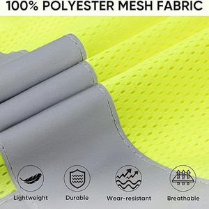 Ropa de Seguridad Reflectante de Alta Visibilidad, Chaleco de Trabajo para Ingenieros, Chaleco de Seguridad para Trabajadores de Carreteras, Chaleco de Trabajo Ligero y Transpirable - Product Image 3