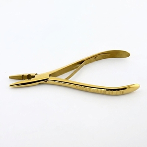 Pinza para Extensiones de Cabello con Dos Orificios y Logotipo Personalizado, Herramienta de Cierre de Anillos Micro de Acero Inoxidable para Estilistas Profesionales - Product Image 1