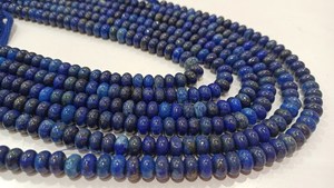 Perles de lapis-lazuli bleu naturel, rondes, lisses, 8 mm, perles de pierres précieuses - Product Image 2
