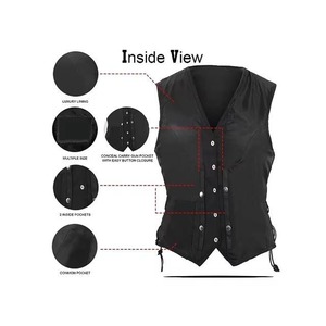 Chaleco de Cuero para Mujer, Nueva Edición, Alta Calidad, Precio Bajo, Nuevo Diseño, Según Demanda del Cliente - Product Image 6