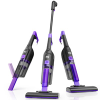 Aspirateur vertical filaire à forte aspiration, 400W, filtration cyclonique double, pour le nettoyage des tapis, des sols en bois dur et des fentes.
