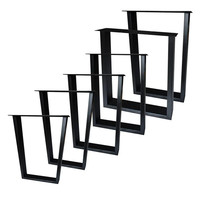 Pied de table araignée noir moderne en tube d'acier inoxydable OEM à hauteur réglable pour mobilier d'hôpital, extérieur, salle à manger, café, salon