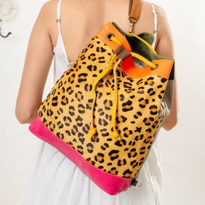 LW Genuine Cow Hide <b>Leather</b> Women's <b>Backpack</b> Bohemian Rock Insulated Portable <b>Laptop</b> Bag PVC Water Resistant Dress National - Product Image 1