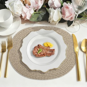 Eco Friendly Oval Woven Placemats Set of 6 Boho Style Dining Table <b>Mats</b> for Home Kitchen Decor Available At Good Price - Product Image 3