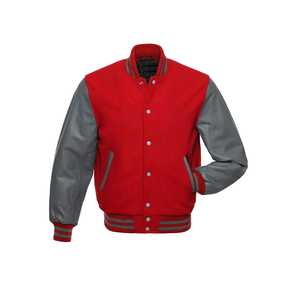 <b>Men's</b> <b>White</b> Orange Varsity <b>Jacket</b> Regular Fit Turn-down Collar Button Closure Preppy Style Autumn Outerwear - Product Image 6