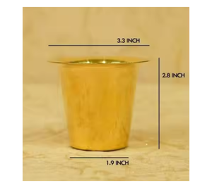 Elegante Juego de Dabara de Latón para Café Filtro del Sur de la India, Vaso Tradicional y Platillo |   Elegante Set de Regalo y Uso Doméstico - Product Image 6