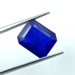 Piedra Preciosa de Zafiro Azul Corte Esmeralda Natural 6.70Ct-12x10x5.5MM - Product Image 2