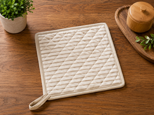 Porte-casserole matelassé en lin de qualité supérieure |   Tapis de cuisine résistant à la chaleur pour la cuisson, la pâtisserie et la protection de la cuisine - Product Image 3