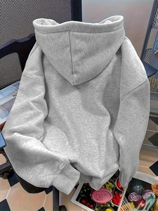 Sudadera con Capucha Extra Grande de Forro Polar Grueso para Mujer, con Logotipo Frontal, para Deportes de Invierno - Product Image 3