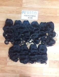 Vietglobal Hair Vietnamese Raw Human Hair Bundles Máquina de cabello Remy ondulado sedoso suave Trama doble Todos los colores Adecuado Buen cabello - Product Image 5