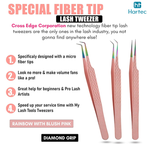 Wholesale Custom Logo 3Pcs <b>Lash</b> Extension Tweezer <b>Kit</b> Pink Textured Volume Tweezers with PU Leather Case for Beauty Salon - Product Image 2