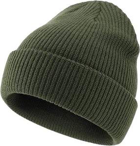 Ribbed Knit Beanie Hat Custom Logo Cuffed <b>Winter</b> <b>Cap</b> Soft Urban Streetwear Headwear For Fashion Labels Wholesale Docker Beanie - Product Image 2