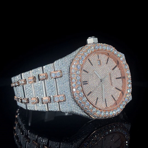 2024 diseño personalizado de lujo Hip Hop Iced Out Bust Down Square Dial Real VVS Moissanite diamantes relojes hombres mujeres Bling reloj - Product Image 2