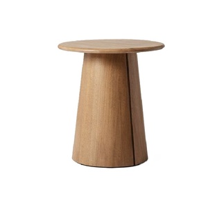 Table basse ronde en bois moderne, design minimaliste, meuble de salon en bois massif, table d'appoint, design moderne - Product Image 1