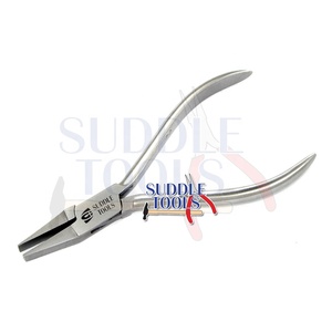 <b>FLAT</b> <b>NOSE</b> <b>PLIERS</b> PLAIN SMOOTH JAWS <b>PLIER</b> INOX SATIN FINISH 130MM ORTHODONTIC DENTAL DENTIST TOOLS JEWELLERY JEWELRY MAKING TOOLS - Product Image 1