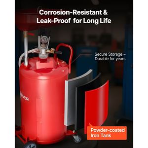 Drenador de Aceite Portátil de 21 Galones, Tanque de Drenaje de Fluidos Industrial Operado por Aire con Altura de Embudo Ajustable, Herramienta de Reparación Automotriz - Product Image 5