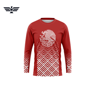 Jersey de Motocross Rosa de Manga Larga con Estampado de Águila Mexicana, Diseño Sublimado, Unisex para Adultos, Primavera/Verano, Secado Rápido, % Poliéster - Product Image 6