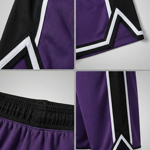 Pantalones Cortos de Baloncesto para Hombre, por Encima de la Rodilla, Cintura Elástica Alta, Absorción de Humedad, Uso Duradero - Product Image 3