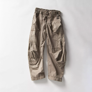 High Quality Women Mid Waist Loose Fit Cargo Pants Drawstring Closure <b>Balloon</b> Stripe Barrel Full Length Casual Summer Sweatpants - Product Image 5