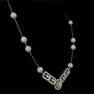 Collar de Diamantes Geométricos de Lujo Cultivados en Laboratorio en Oro, Cadena de Bolas de Diamantes de Diseño, Joyería Fina para Mujer - Product Image 3