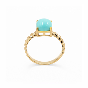 แหวนอิชิเมะ จิวเวลส์ ตุรกีไซส์คูชั่นคาโบชอง เงินแท้ 925 ชุบทองคำขาว ดีไซน์คลาสสิค แหวนเพชรพลอย - Product Image 5