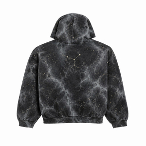 Sweat-shirt à capuche pour homme avec imprimé galaxie, motif astrologique du zodiaque et poche kangourou, logo personnalisé OEM ODM - Product Image 2