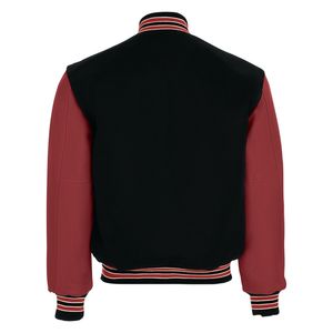 Veste de baseball haut de gamme pour homme, saison hiver, avec lettrage et manches en cuir - Product Image 6