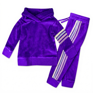 <b>Purple</b> Hooded Eco-Friendly <b>Women's</b> Vintage Lightweight <b>Tracksuit</b> Full Sleeve Solid Sweatpants Casual Spring Wear Adults Outfit - Product Image 6