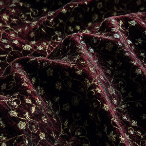 Luxury Velvet Embroidery Fabric With <b>Sequin</b> Beads Designer Soft Velvet Textile For Women Dress And Dubai Fashion Export Quality - Product Image 3