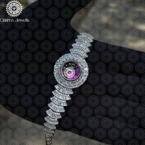 Montre de luxe pour homme Charm Jewells en acier inoxydable, boîtier de 40 mm, accent diamant, verre saphir, mouvement mécanique analogique, 10 bars - Product Image 3