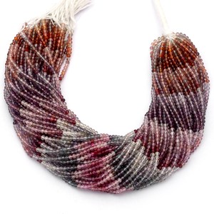 Perles rondes micro-facettées en spinelle naturelle multi-couleurs de qualité AAA+, 3mm-4mm, pierres semi-précieuses en vrac pour la fabrication de bijoux - Product Image 2
