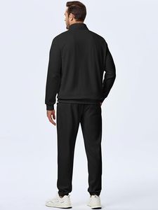 Conjunto Deportivo Ligero de Primavera para Hombre, 2 Piezas, Sudadera con Cierre de Cremallera y Pantalones Deportivos para Correr - Product Image 4
