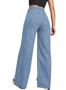 กางเกงยีนส์ขากว้างลำลองสำหรับผู้หญิง ปี 2026 เอวสูง ทรงหลวม ตรง โอเวอร์ไซส์ กางเกงขายาว กางเกงยีนส์ขากว้างสำหรับผู้หญิง - Product Image 5