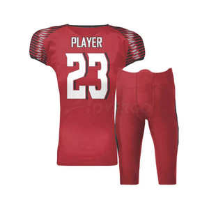 ชุดเสื้อและกางเกงฟุตบอลอเมริกันแบบสั่งทำพิเศษ ลายทีม Maluza ดีไซน์แบบ Sublimation เนื้อผ้าตาข่ายหนาน้ำหนักมาก ระบายอากาศได้ดี บริการ OEM - Product Image 4