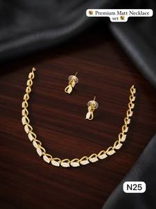 Fancy Collection High Quality Gold Plated Kundan Imitation <b>Pearl</b> <b>Necklace</b> Earring <b>Set</b> Women's Wedding Jewelry Classic Geometric - Product Image 3