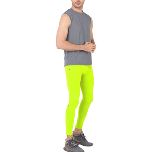Men's Quick-Drying Breathable Compression Yoga Leggings with Custom Patch Pocket Elastic Waist <b>Tight</b> Pants Stretch Legging - Product Image 2