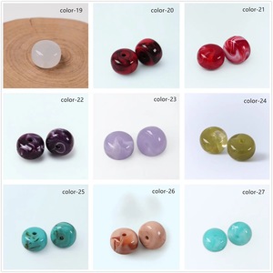 Kit de fabrication de bracelets DIY en résine verte ILAHI, perles facettées rondes à motifs, pour la création de bijoux, Uttar Pradesh ICORB-14877 - Product Image 1