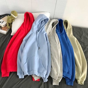 Sudadera con Capucha Unisex, Color Beige Sólido, Felpa Francesa, Estilo Casual, Bolsillo Frontal, Corte Regular, 100% Algodón, Bordada, Transpirable - Product Image 3