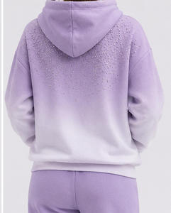 Sudadera con Capucha Personalizada para Mujer, Transpirable, de Poliéster/Algodón, Resistente al Viento, con Pedrería, de Alta Calidad, con el Mejor Diseño - Product Image 2