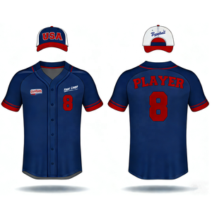 Maillot de baseball personnalisé en polyester 100 % sublimé, respirant, avec coutures, pour équipe, OEM ODM, vente en gros - Product Image 3